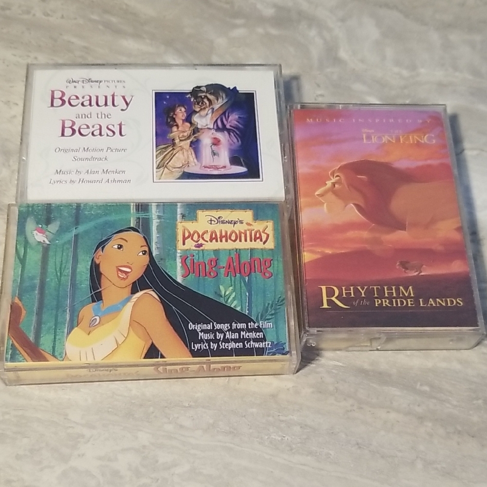 Disney Soundtrack and Sing-Along Cassette Lot